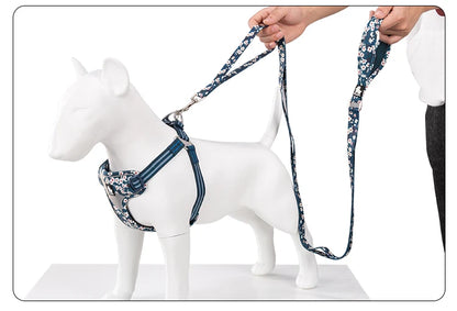 Truelove Floral Pet Leash Neoprene Padded Handle Extra Traffic Control Dog and Cat Strong Enough and Easy to Use Travel TLL3112