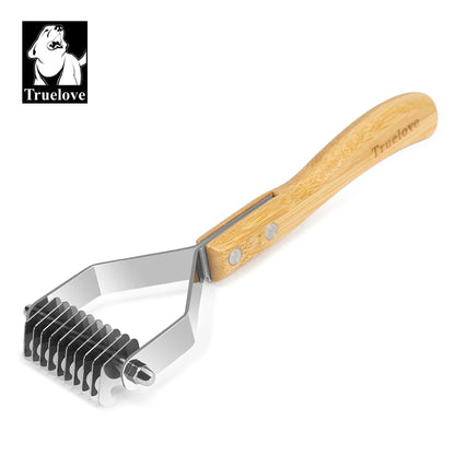Truelove Deshedding Brush Pets Comb Stainless Steel Removes Undercoat Knots Safe Dog Pet Dematting Comb Grooming Tool TLK25131
