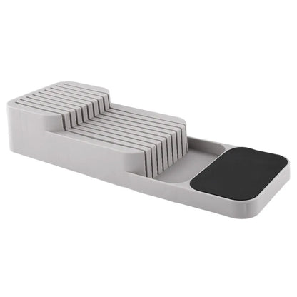 Knife Storage Box Kitchen Drawer Cutlery Storage Tray Knife Holder Organizer Knife Block Rack Storage and Drawer Organizer