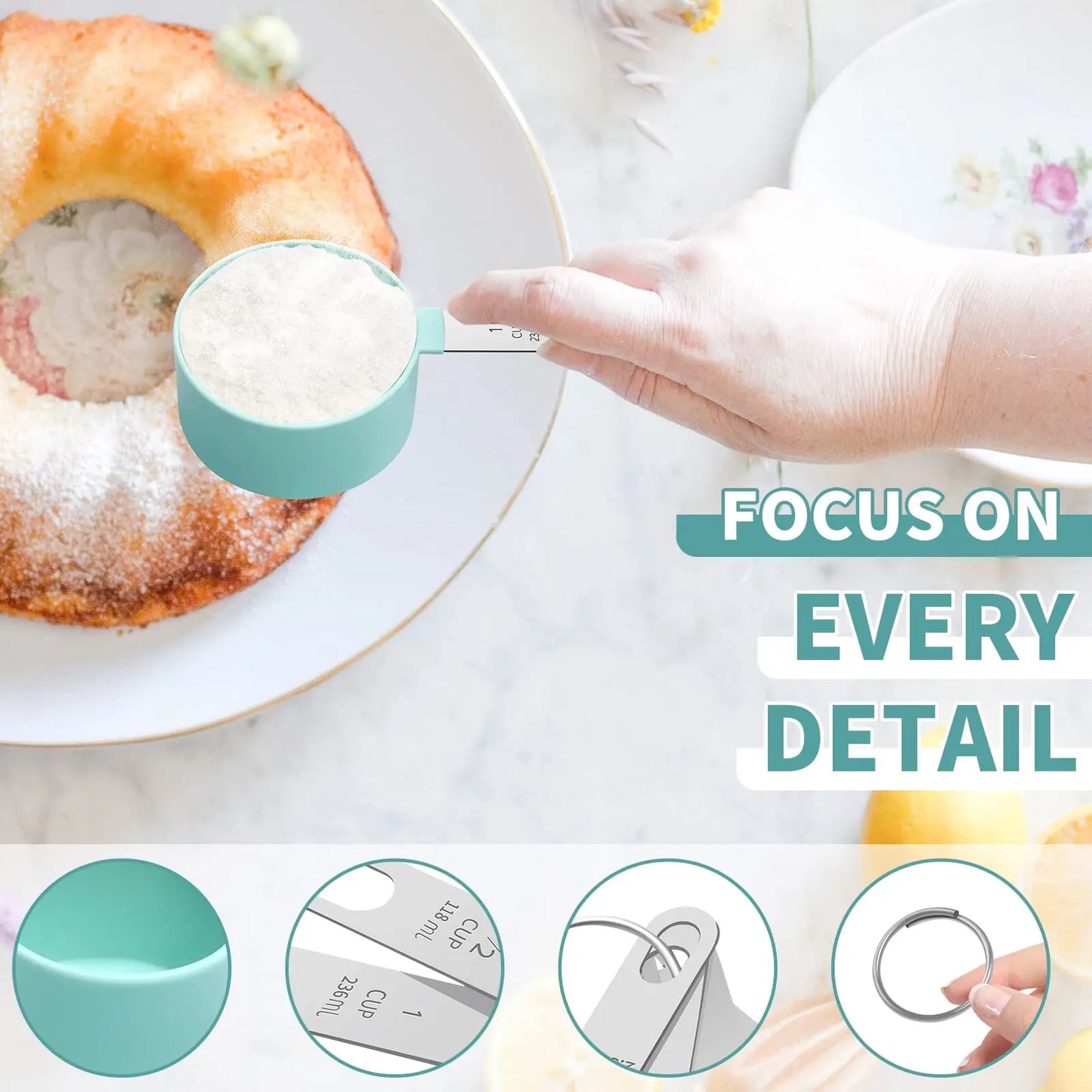 Measuring Spoon/Cup Teaspoon Multipurpose Spoon Cake Baking Flour Food Measuring Cup Home Kitchen Cooking Tools