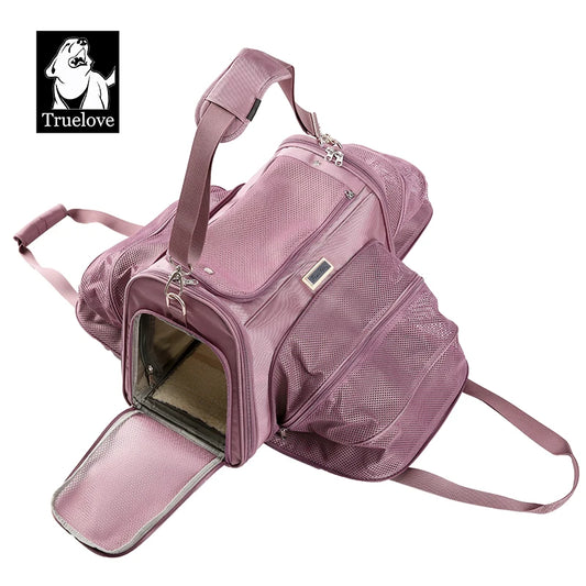 Truelove Nylon Oxford Large Space Comfortable Travel Foldable Hook Pet Carrier Bag Portable Puppy Cat Carrier Backpack TLX4971