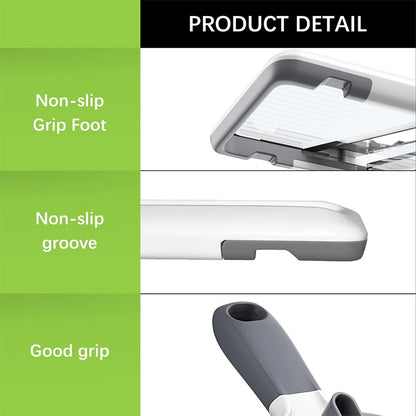 LMETJMA Multi Handheld Mandoline Slicer with Adjustable Stainless Steel Blade Kitchen Veggie Chopper Cheese Grater JT237